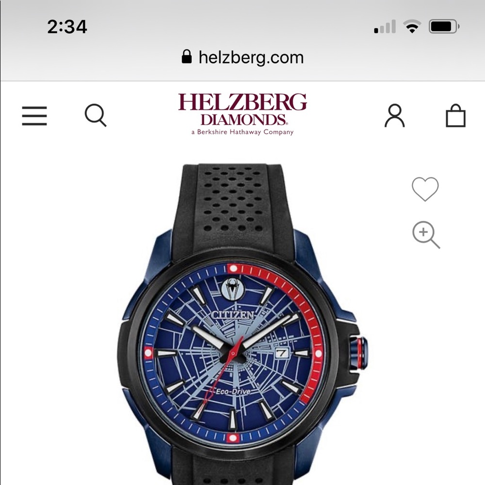 Citizen Eco-drive Marvel Spider-Man watch.